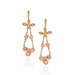 Macklowe Gallery Gold and Pink Sapphire Flexible Drop Earrings 